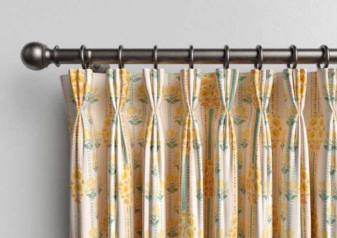Petal & Block Jaipur Stripe, Marigold - Made to Measure Curtains - Image 11